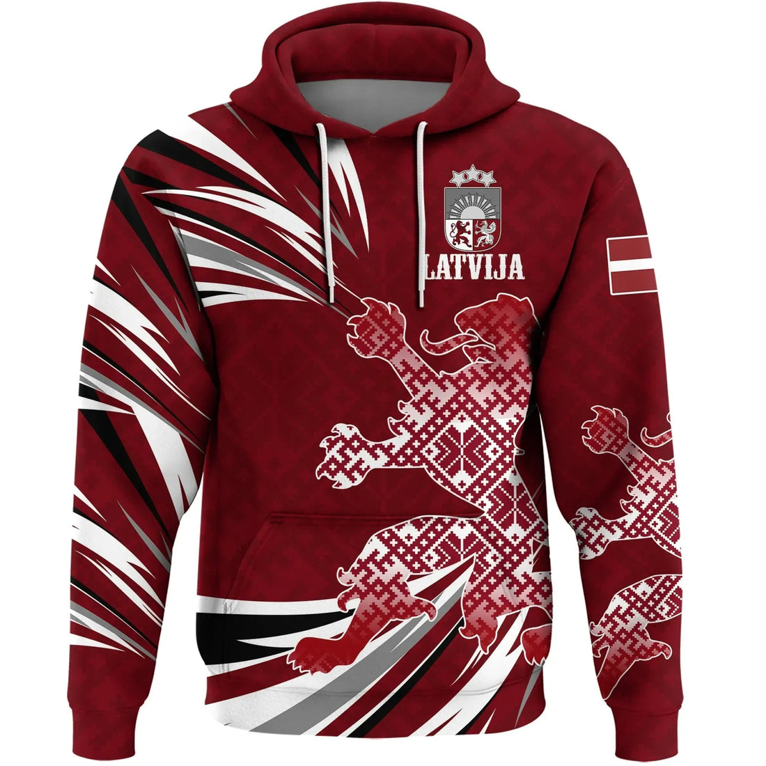 Latvia The Latvian Lion Hoodie RLT6