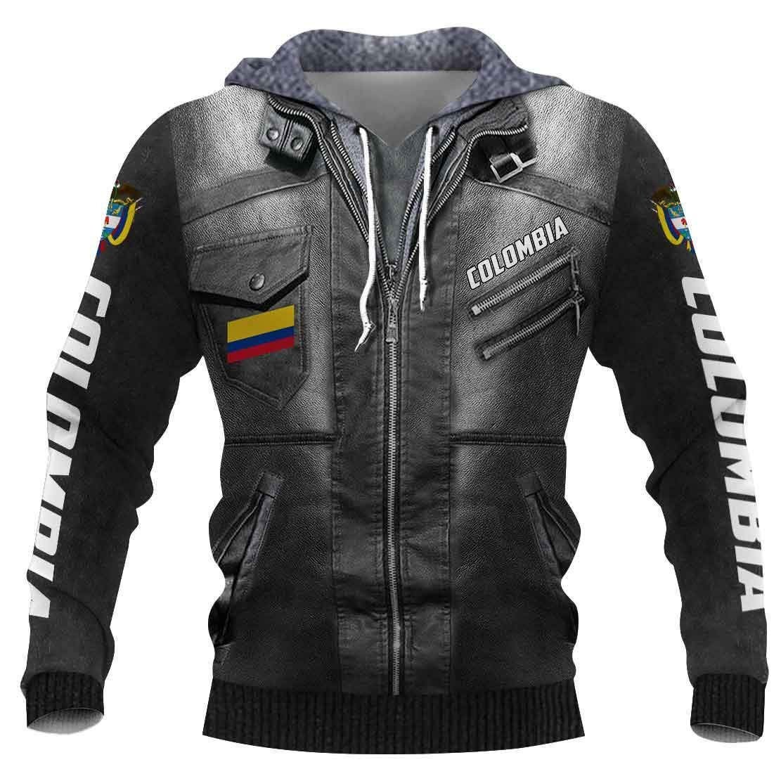 Colombia 3D Full Printing Hoodie - Leather Effect RLT7
