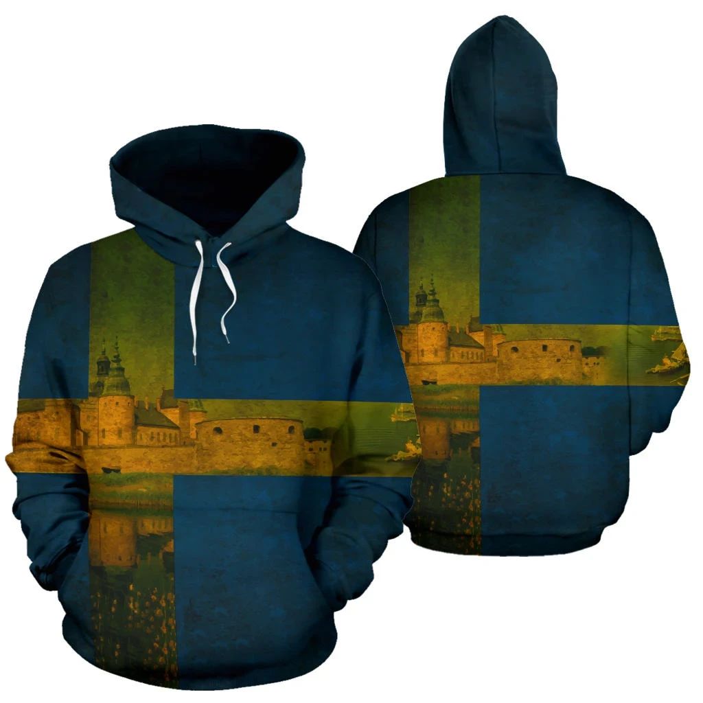 Sweden Hoodie Orebro Flag Vintage Style RLT7