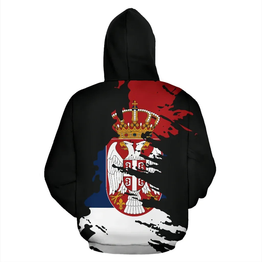 Serbia Hoodie Flag Painting RLT7