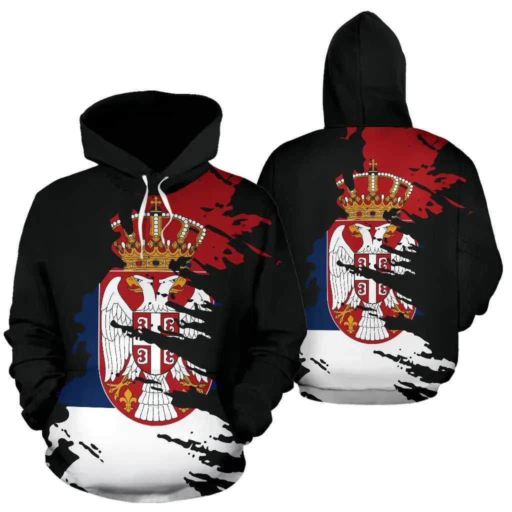 Serbia Hoodie Flag Painting RLT7