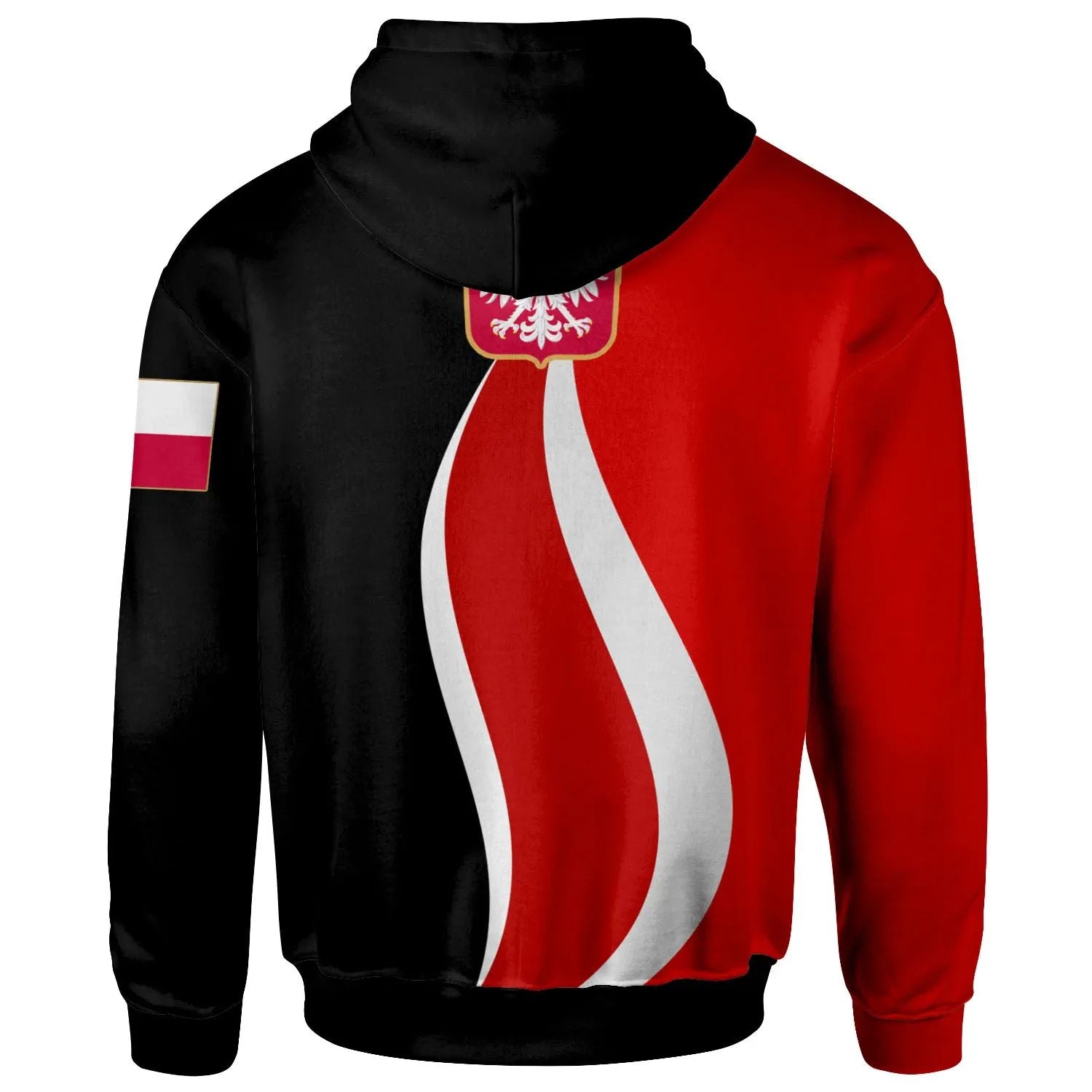 Poland Hoodie Flag and Coat of Arm RLT7