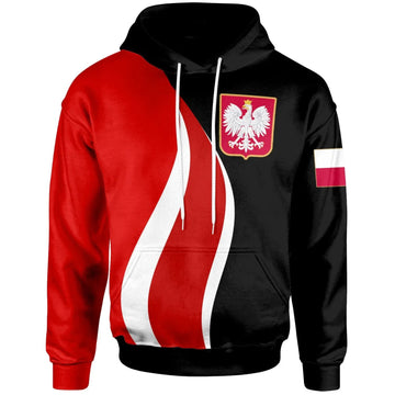 Poland Hoodie Flag and Coat of Arm RLT7