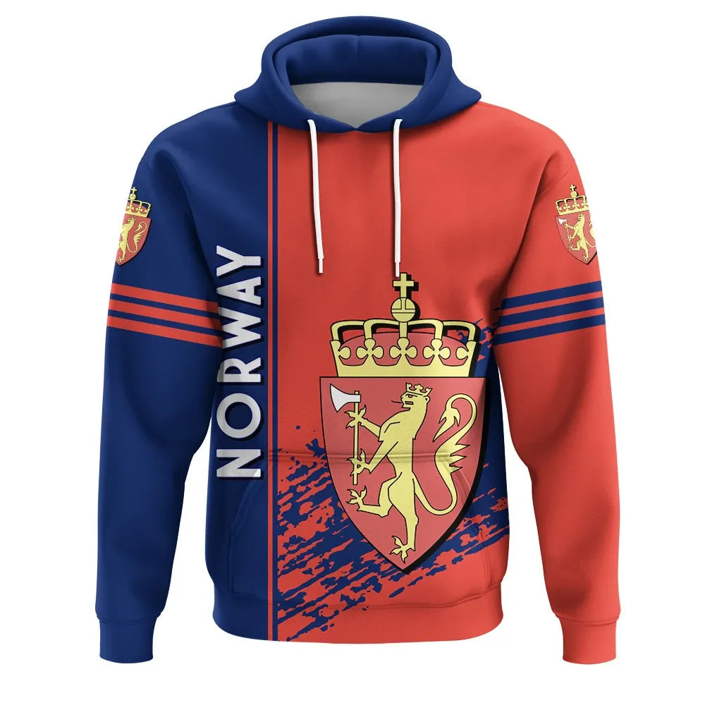 Norway Hoodie Coat Of Arms Quarter Style RLT7