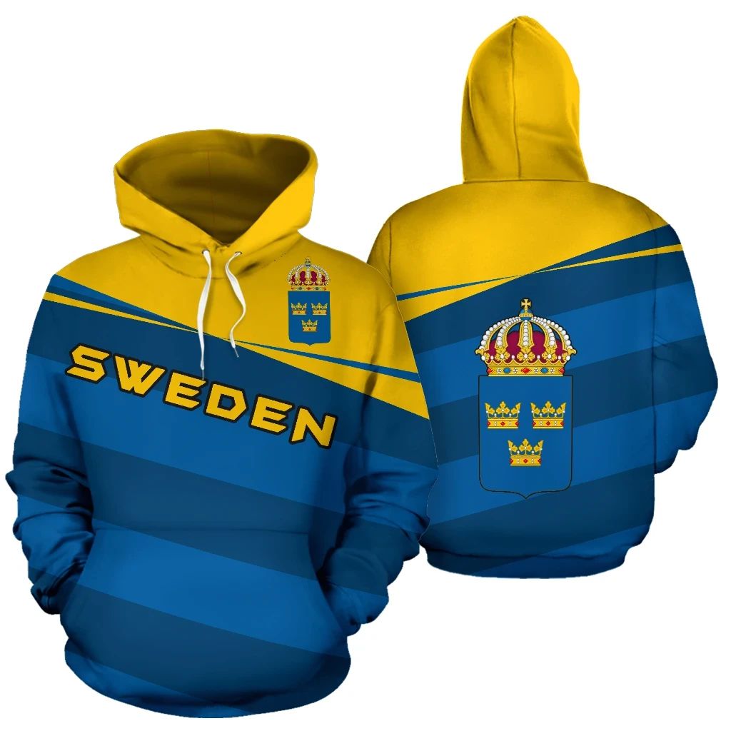 Sweden Flag Hoodie Vivian Style RLT7
