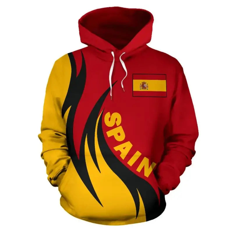 Spain Hoodie Coat Of Arms Fire Style RLT12