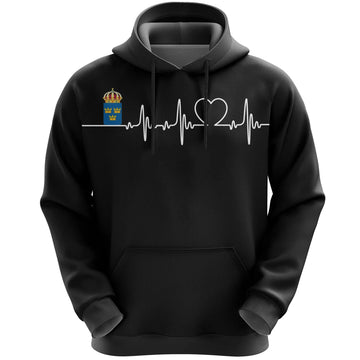 Sweden Hoodie Heartbeat RLT7