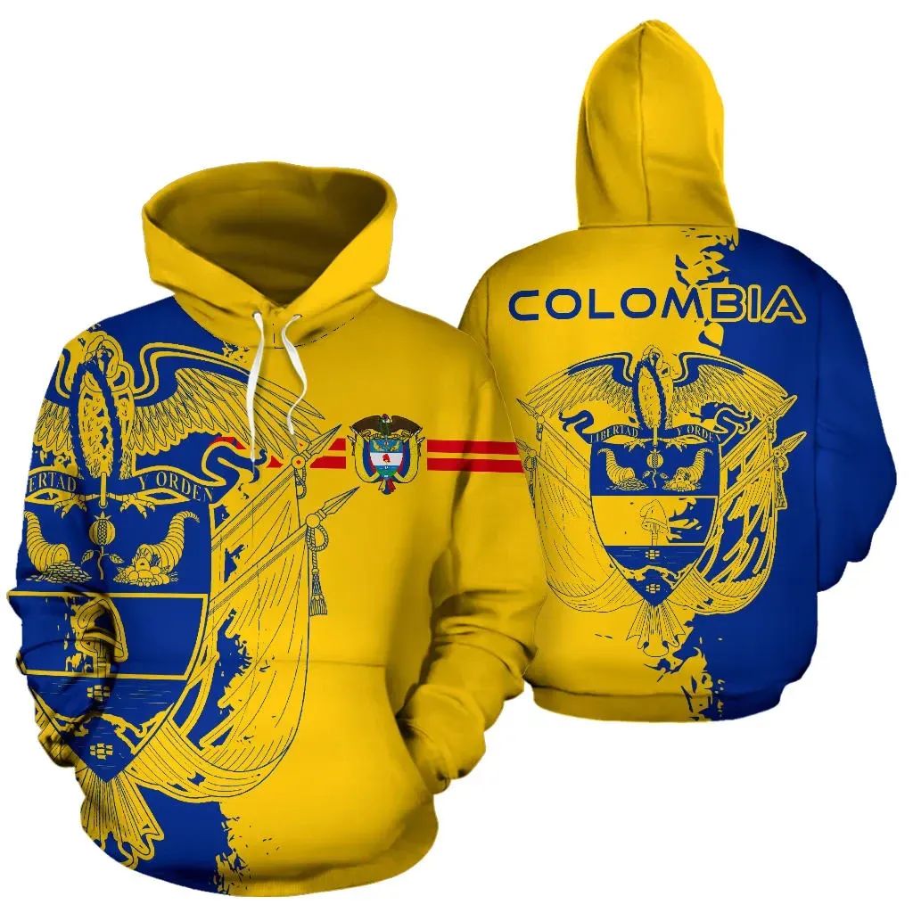 Colombia Flag Hoodie Mystic Style RLT7
