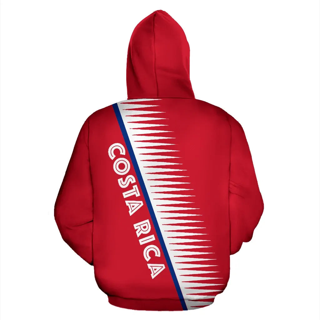 Costa Rica Hoodie Football Style Version 2 RLT13