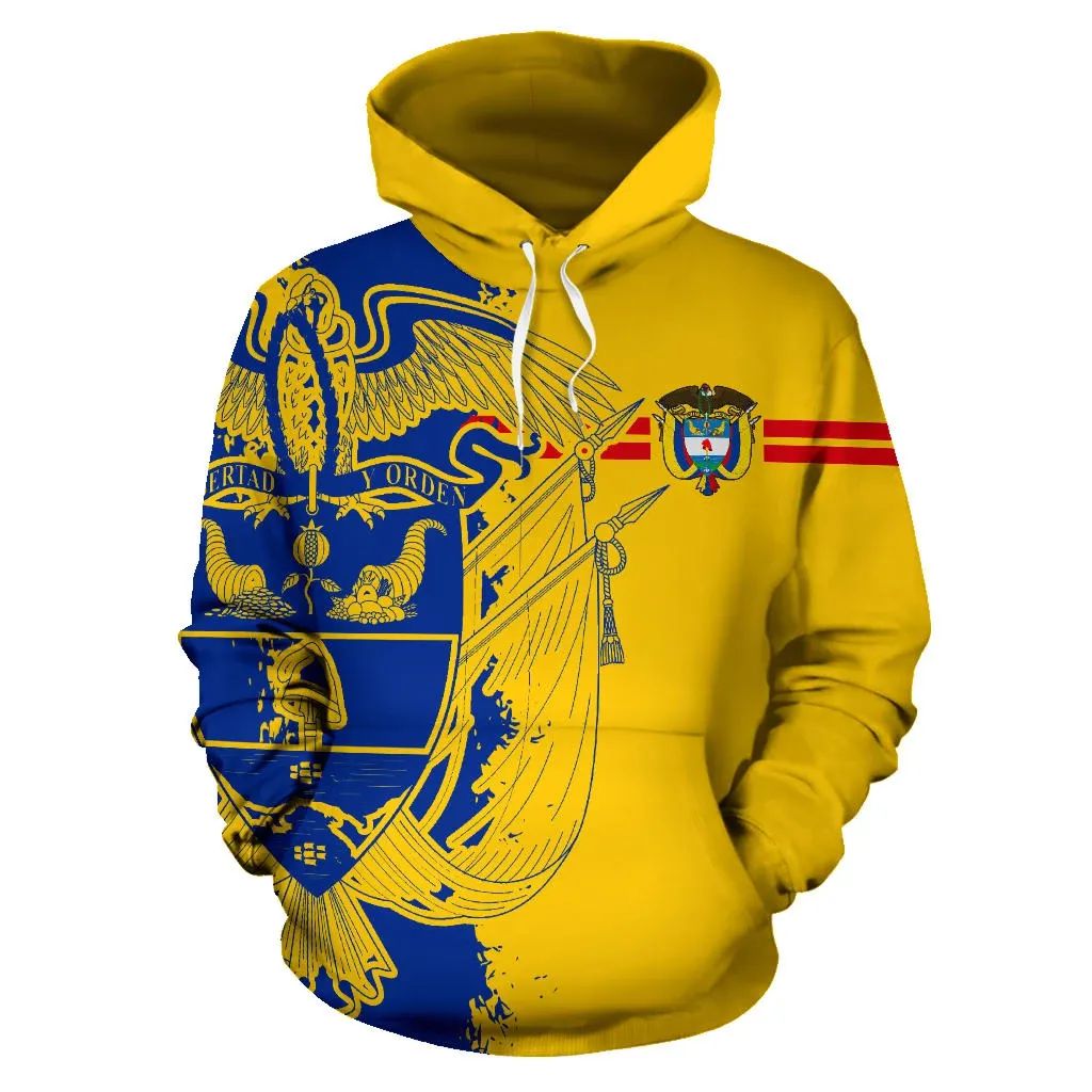 Colombia Flag Hoodie Mystic Style RLT7