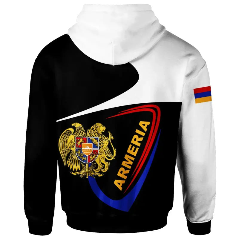 Armenia Zip Up Hoodie Modern Style RLT8