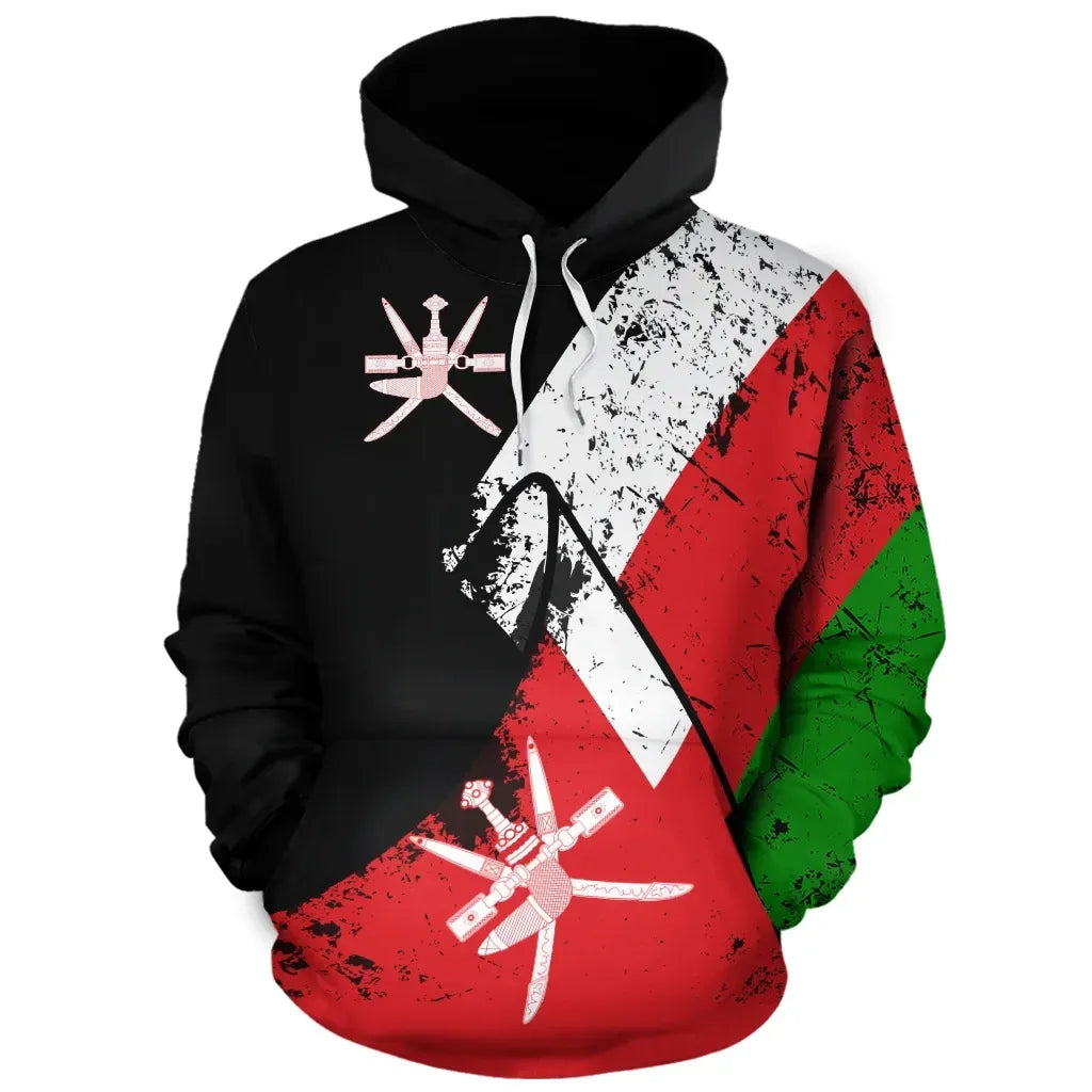 Oman Hoodie Special Grunge Flag RLT13