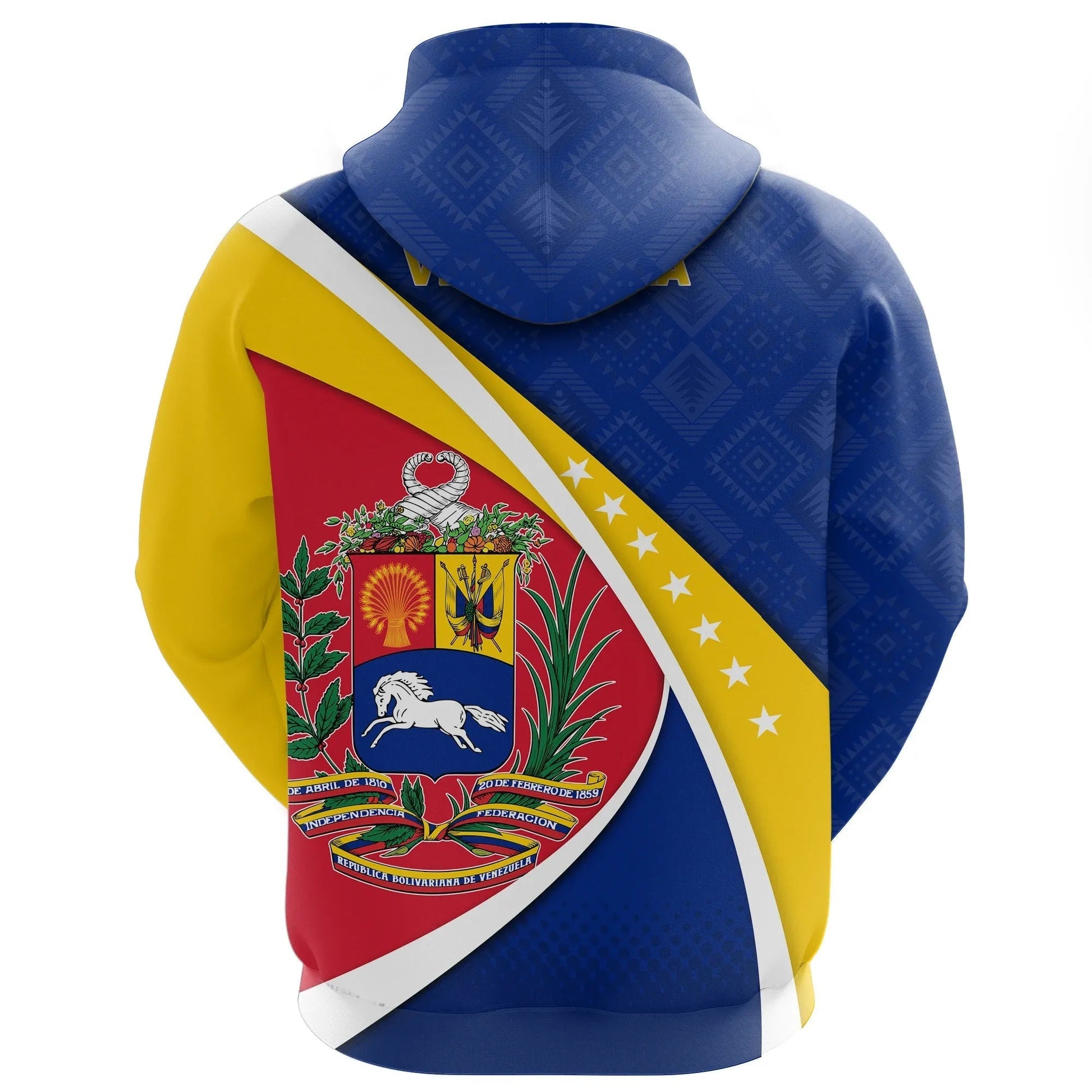 Venezuela Hoodie, Venezuela Coat Of Arms Pattern RLT7