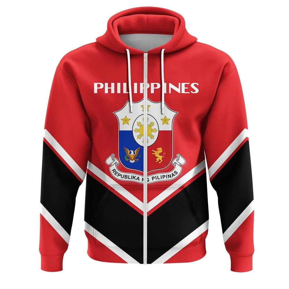 Philippines Zip Hoodie Coat Of Arms Lucian Style RLT6