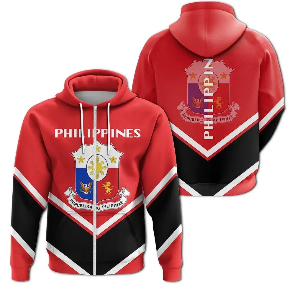Philippines Zip Hoodie Coat Of Arms Lucian Style RLT6