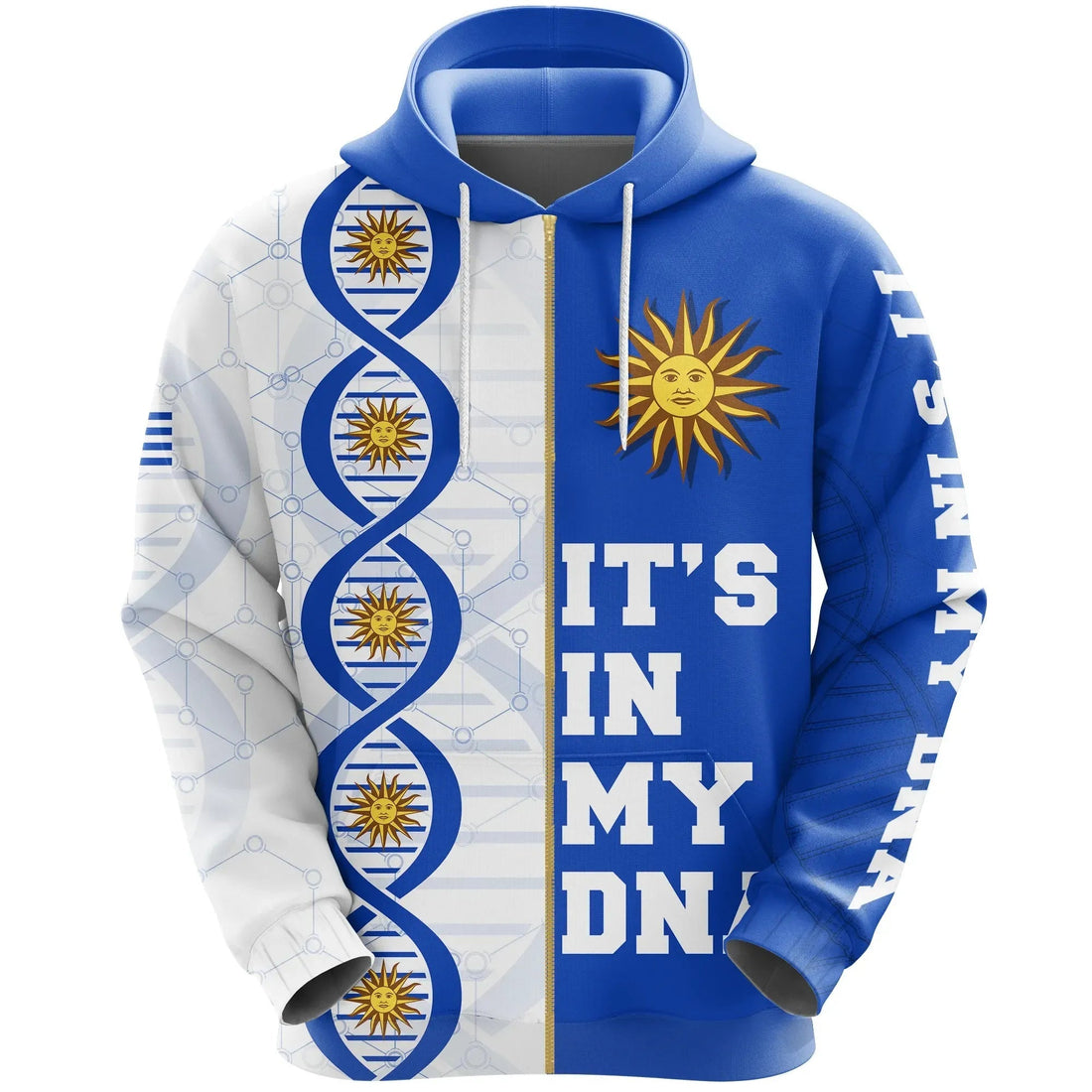 Uruguay DNA Zip Hoodie Sun Of May RLT6