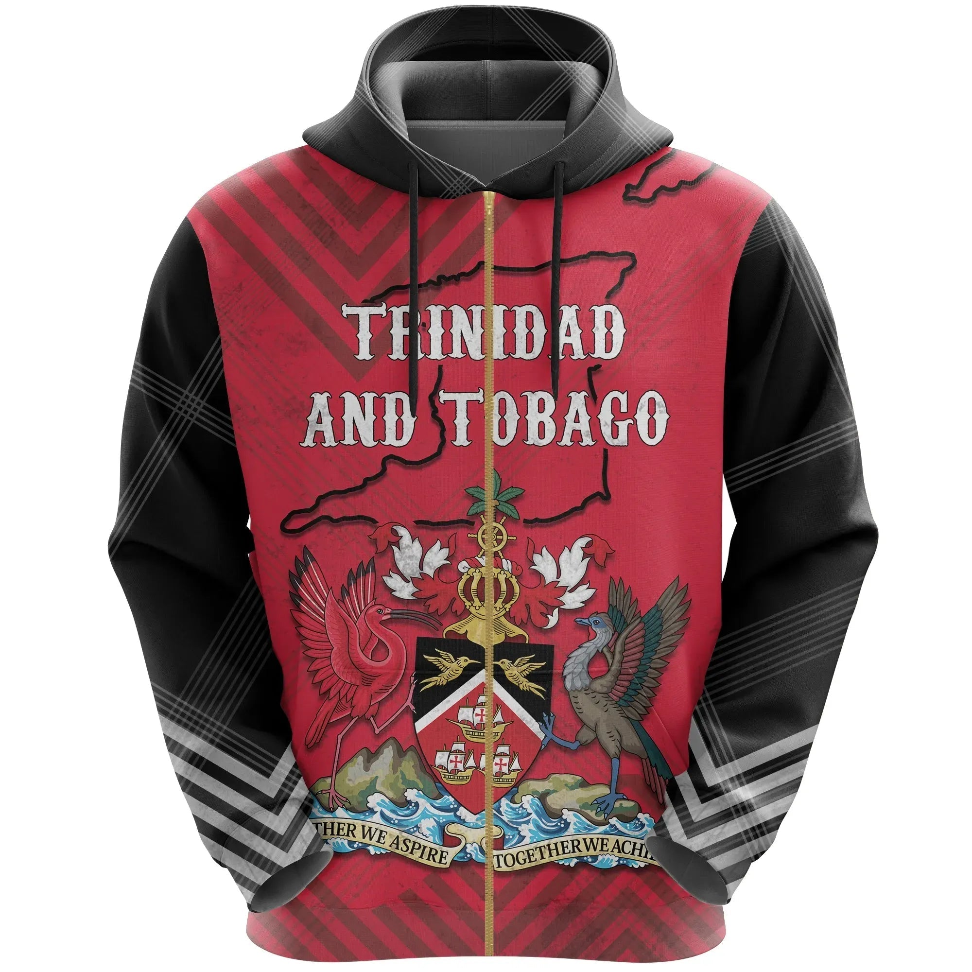 Trinidad and Tobago Zip Hoodie Mix RLT6