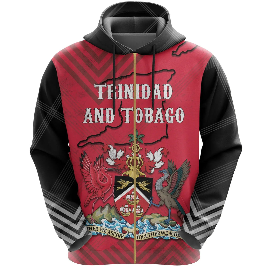 Trinidad and Tobago Zip Hoodie Mix RLT6