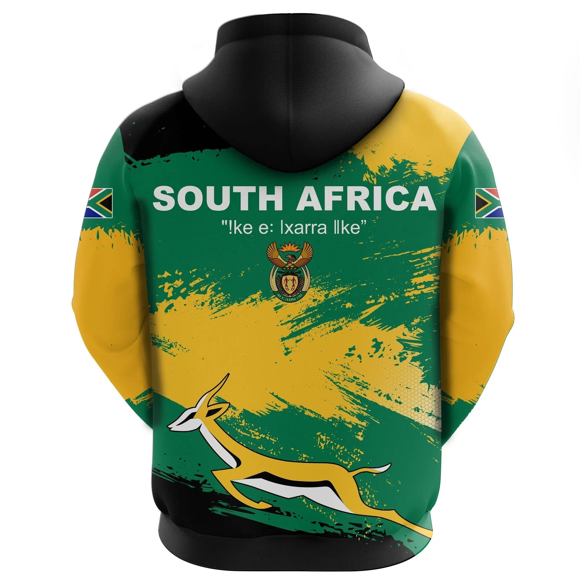 South Africa Zip Hoodie South Africa Flag Brush RLT8