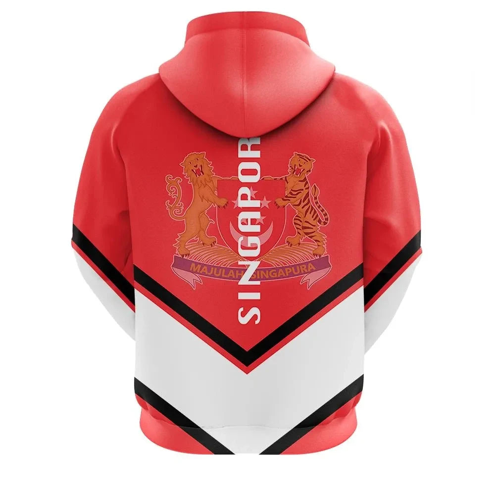 Singapore Zip Hoodie Coat Of Arms Lucian Style RLT13