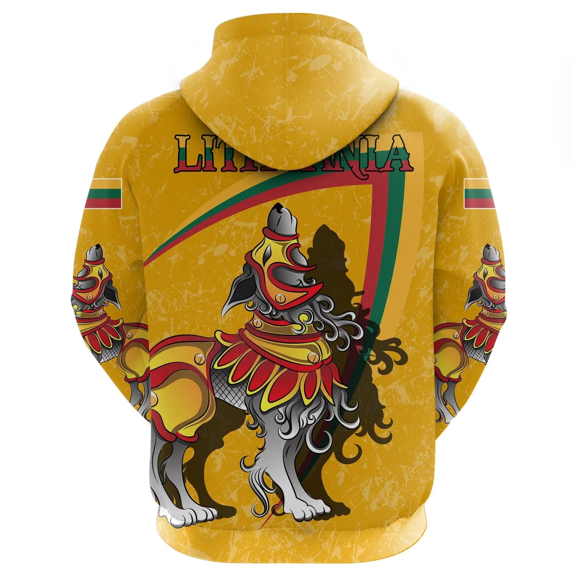 (Lietuva) Lithuania Zipper Hoodie Lithuanian Iron Wolf RLT6