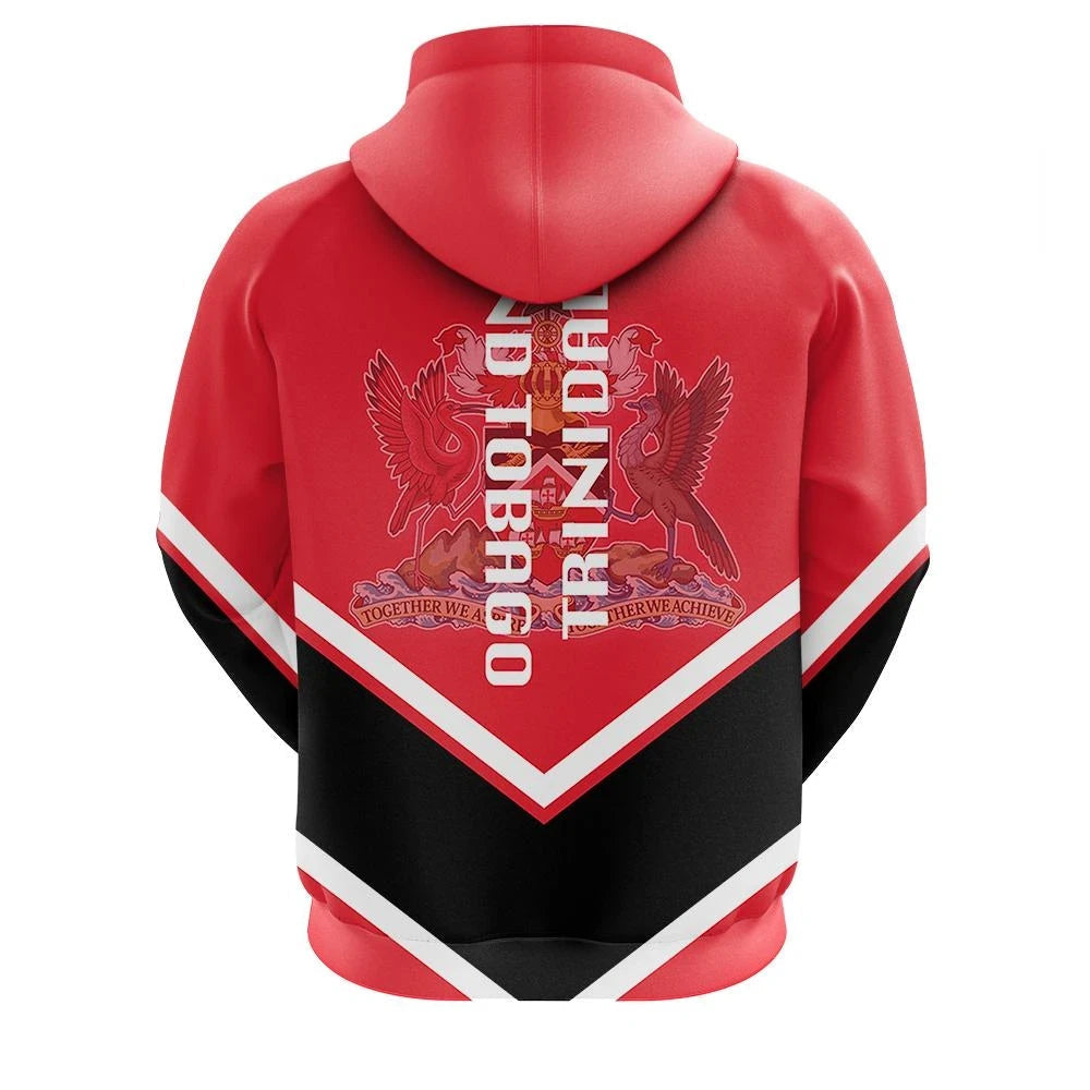 Trinidad and Tobago Zip Hoodie Coat Of Arms Lucian Style RLT6