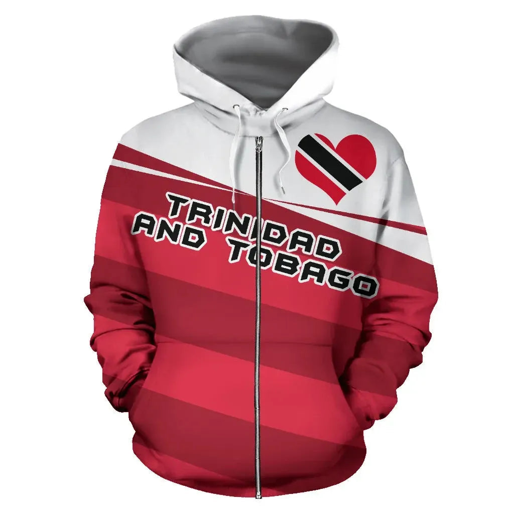 Trinidad and Tobago Zip Up Hoodie Coat Of Arms Vivian Style RLT6