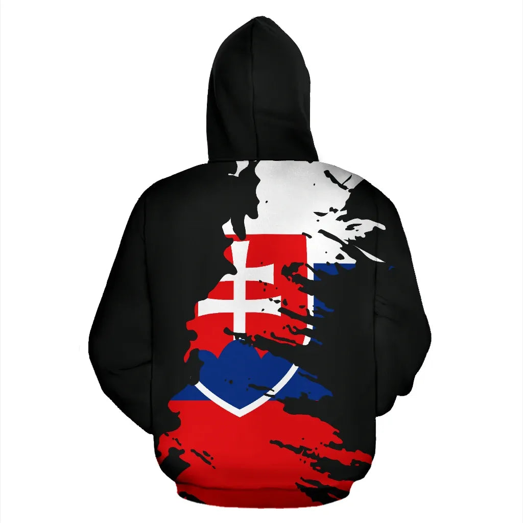 Slovakia Zip Up Hoodie Flag Painting RLT13