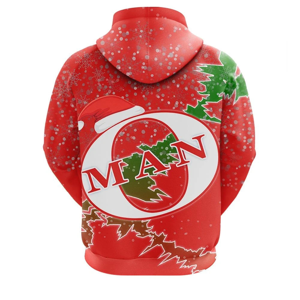 Christmas Oman Zip Up Hoodie Coat Of Arms X Style RLT13