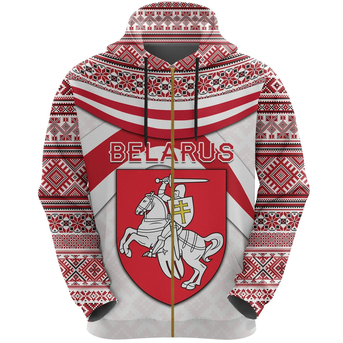 Belarus Pahonia Zip Hoodie Vibes Version RLT6
