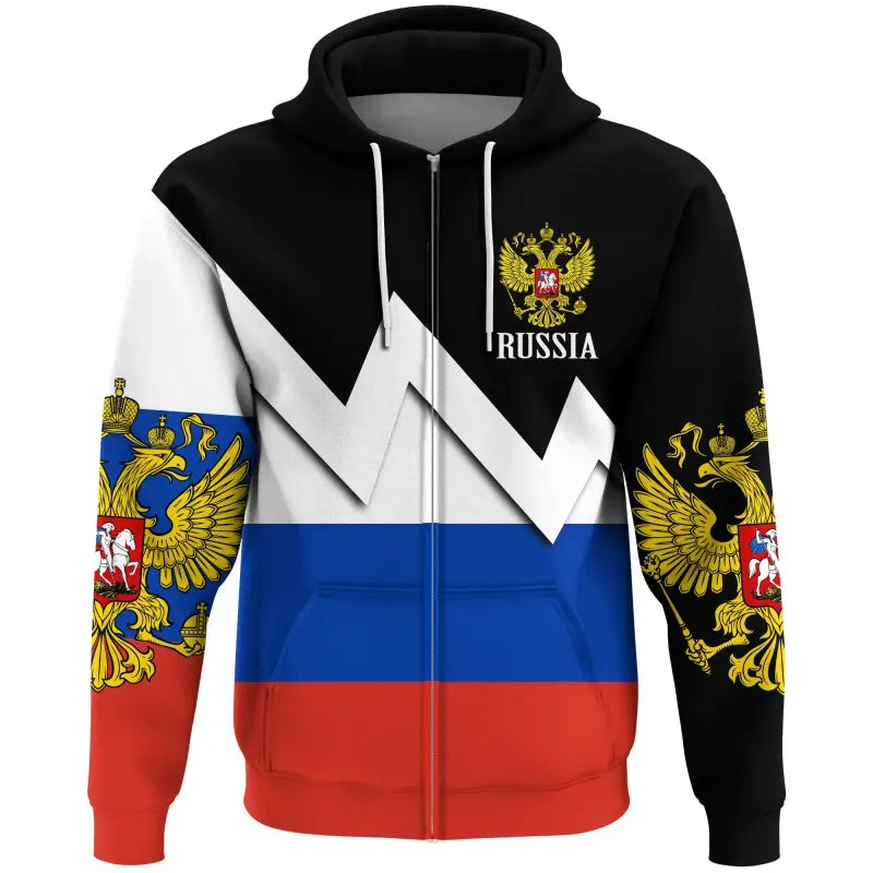 Russia Zip Hoodie Original Flag RLT12
