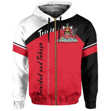 Trinidad and Tobago Zipper Hoodie Vera Style RLT6