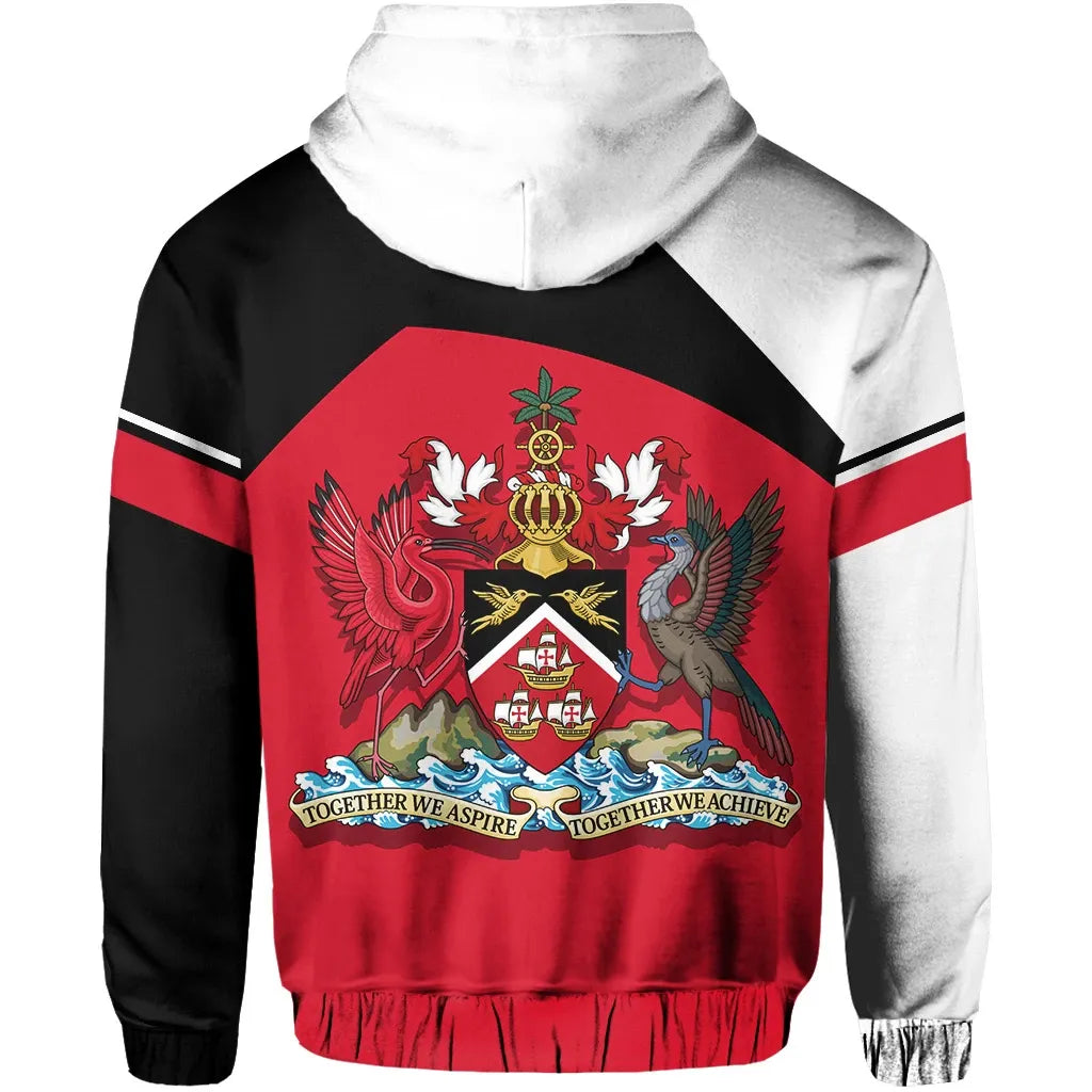 Trinidad and Tobago Zipper Hoodie Vera Style RLT6