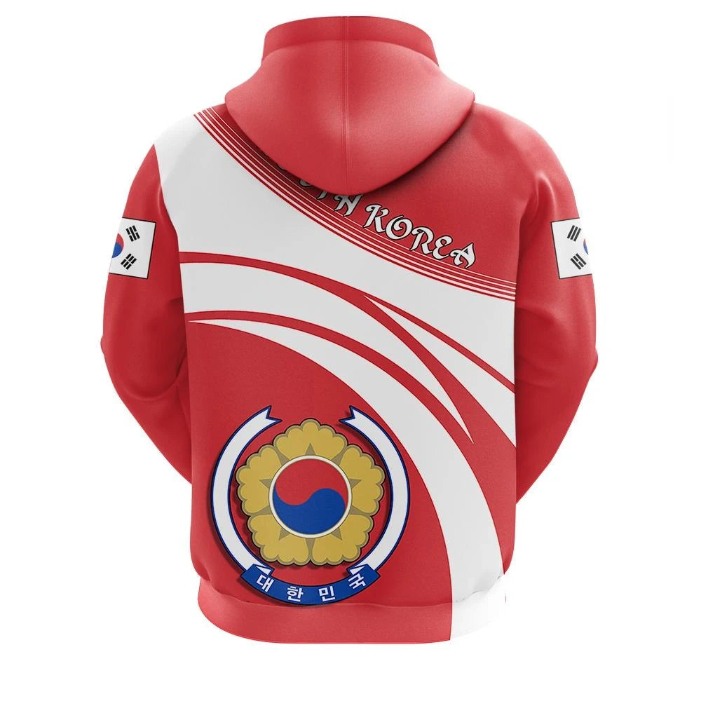 South Korea Zip Hoodie Coat Of Arms Cricket Style RLT8