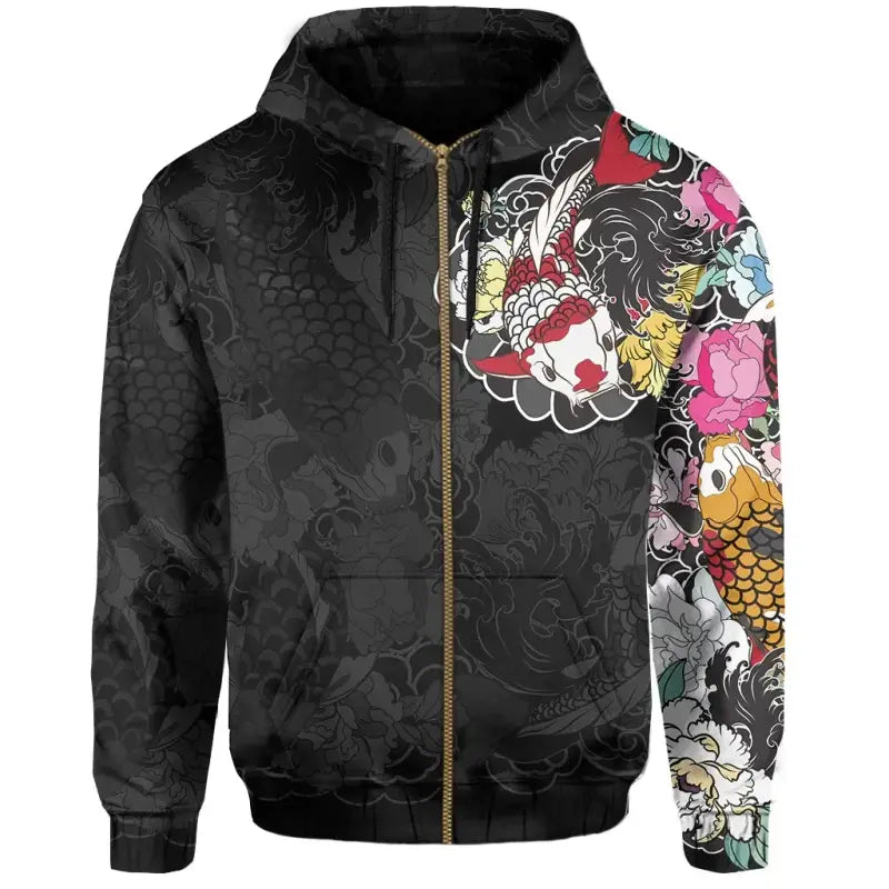 Best Koi Fish Tattoo Special Zip Hoodie RLT8