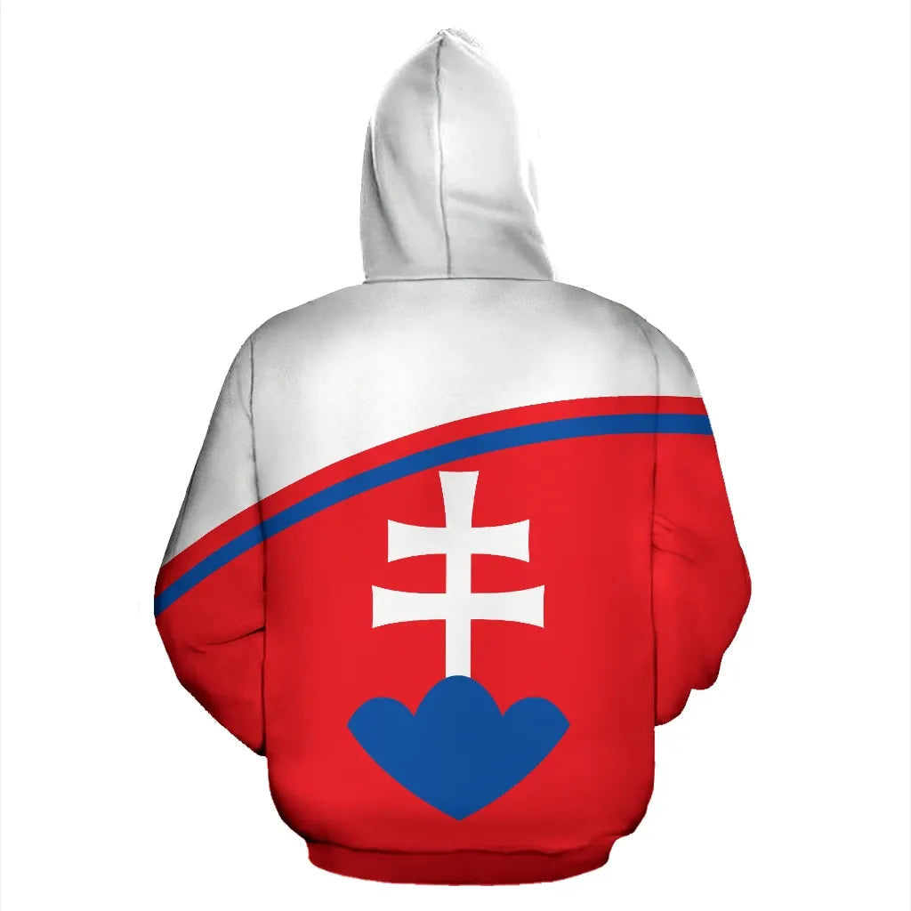 Slovakia All Over Zip Up Hoodie Curve Version RLT13