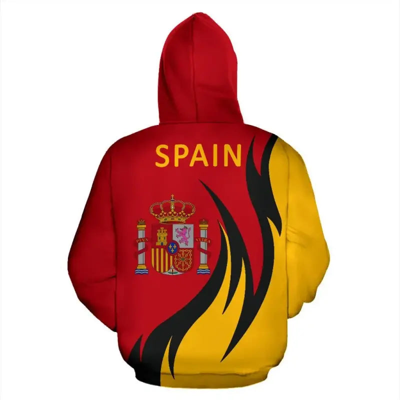 Spain Hoodie Zip Coat Of Arms Fire Style RLT12