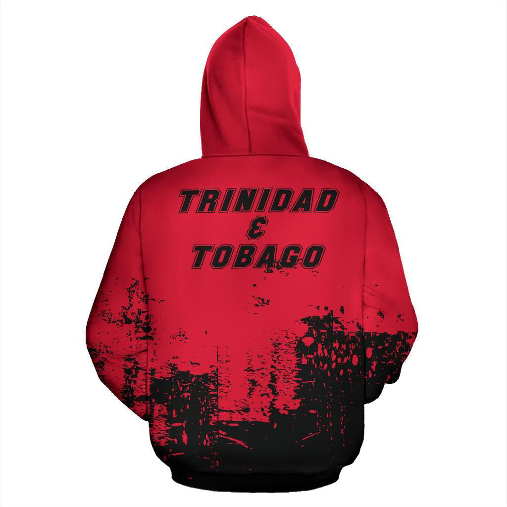 Trinidad and Tobago All Over Zip Up Hoodie Smudge Style RLT6