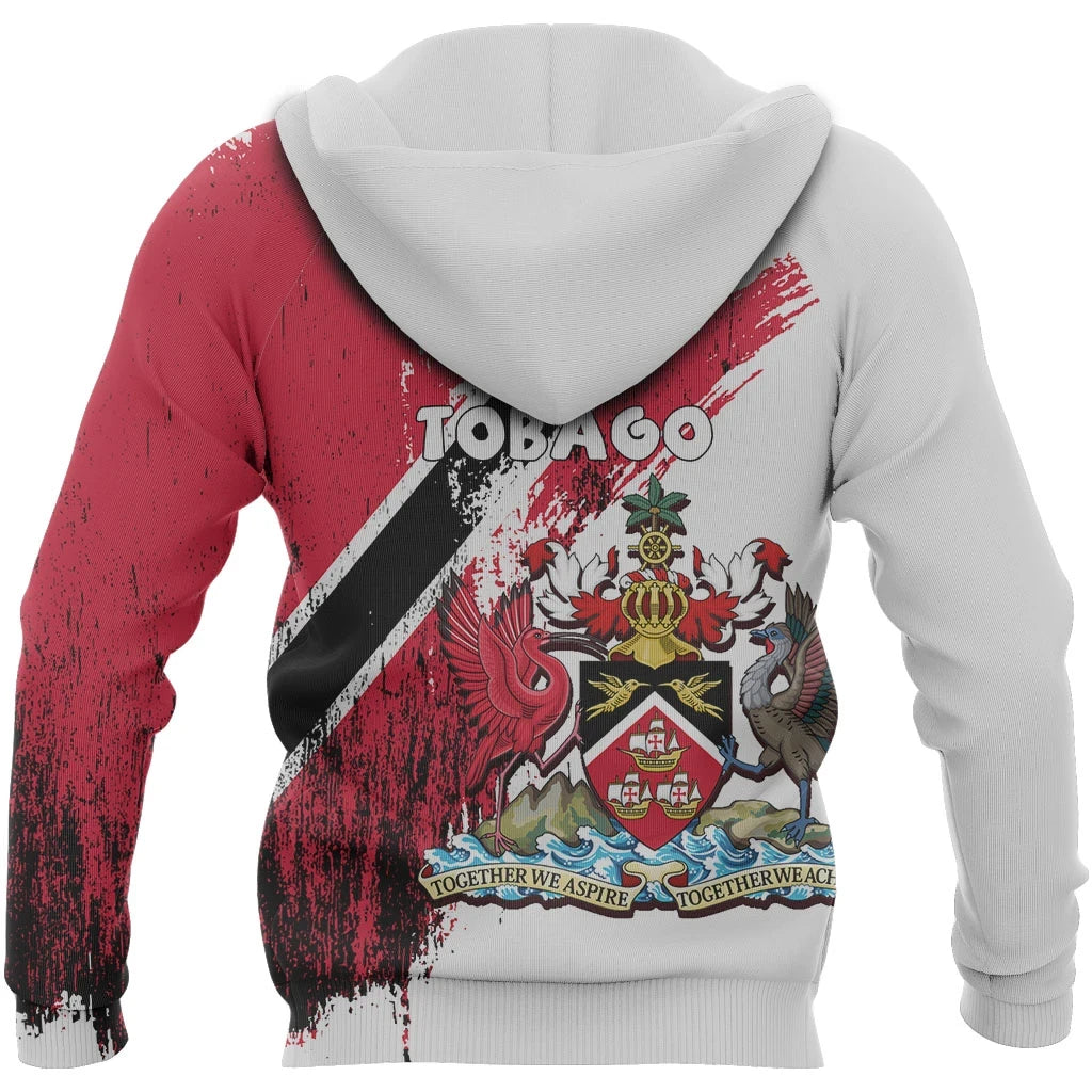 Trinidad and Tobago Zipper Hoodie Stains Style RLT6