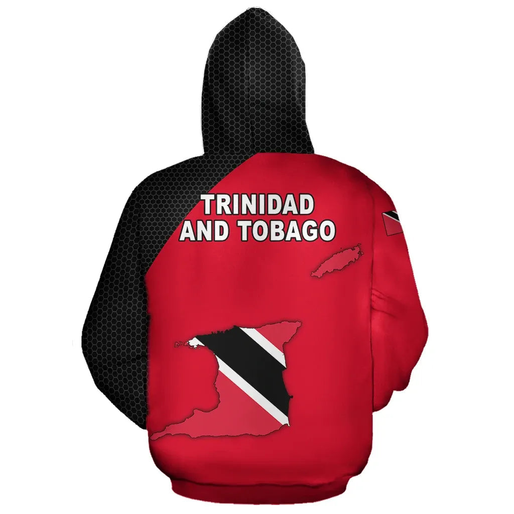 Trinidad and Tobago Map Zip Hoodie RLT6
