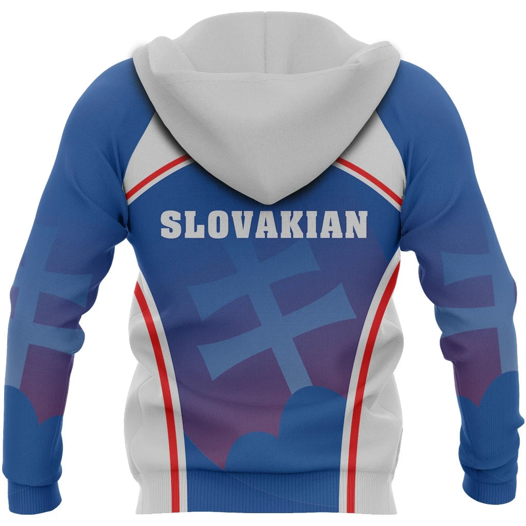 Slovakia Coat Of Arms Zipper Hoodie Sport Style RLT13