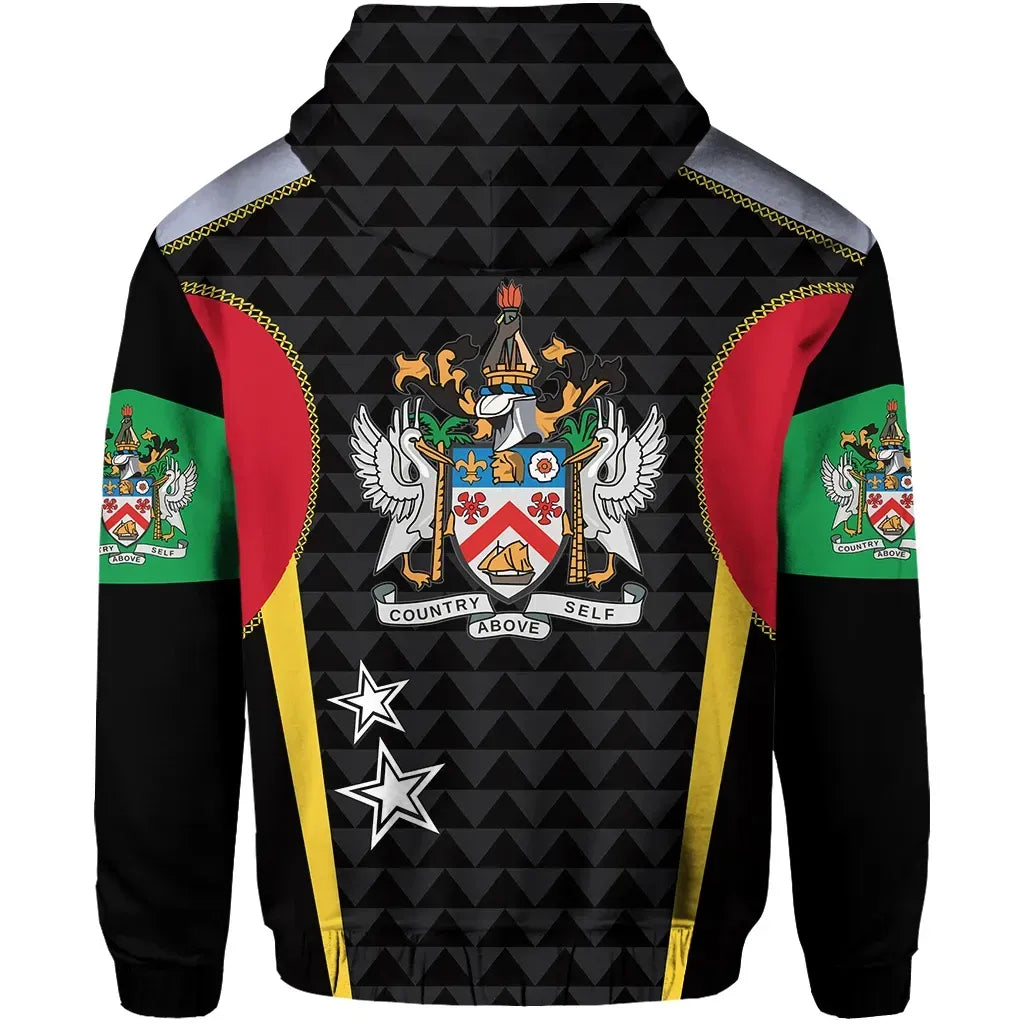 Saint Kitts and Nevis Zip Hoodie Exclusive Edition RLT6
