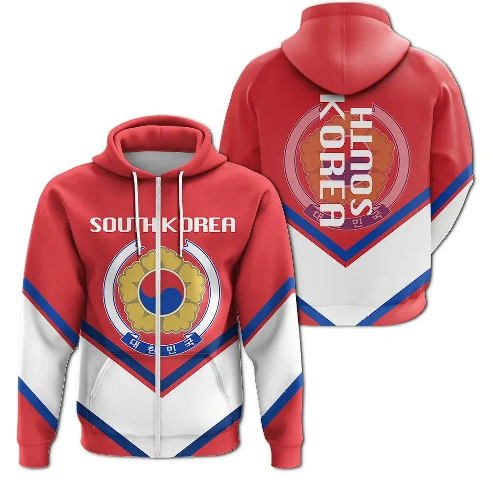 South Korea Zip Hoodie Coat Of Arms Lucian Style RLT8
