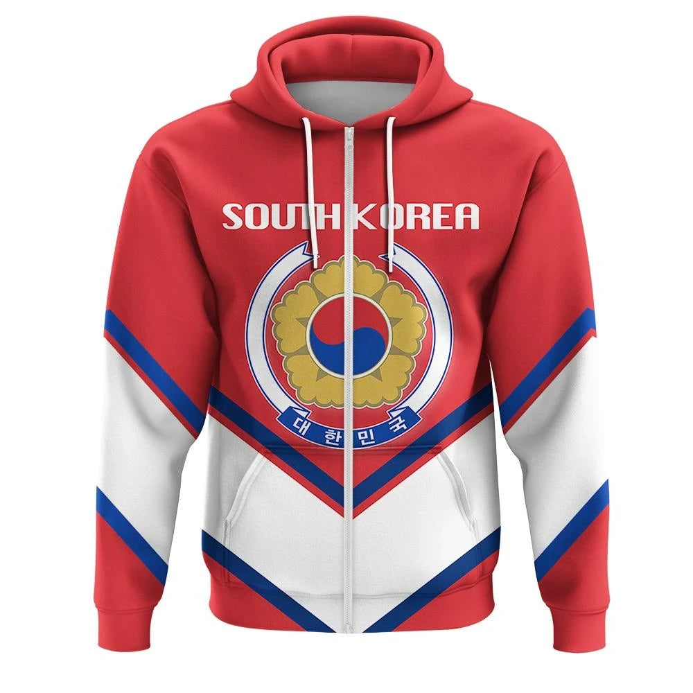South Korea Zip Hoodie Coat Of Arms Lucian Style RLT8