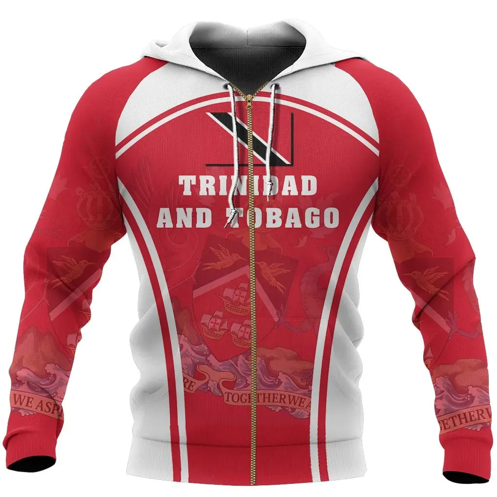 Trinidad and Tobago Zipper Hoodie Sport Style RLT6