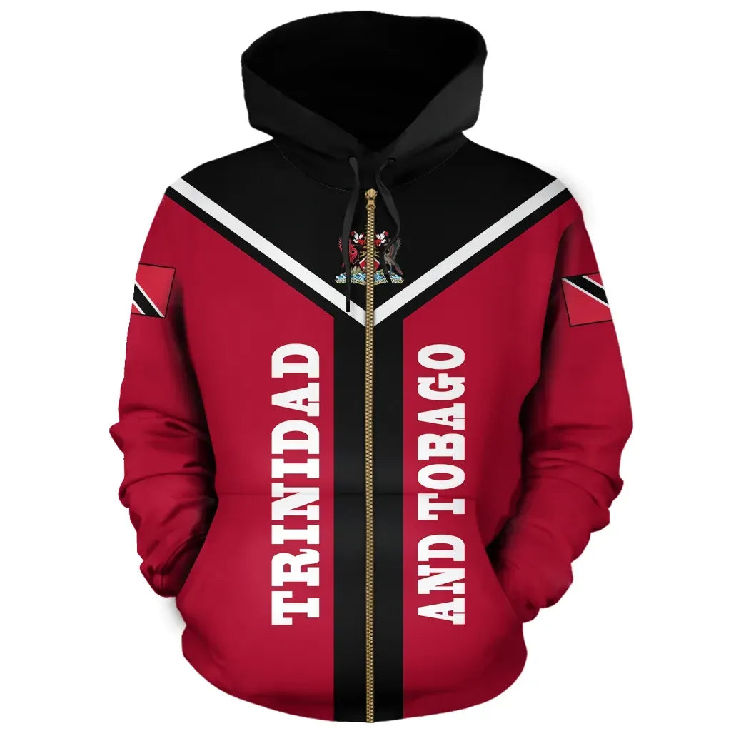 Trinidad and Tobago Rising Zip Hoodie RLT6