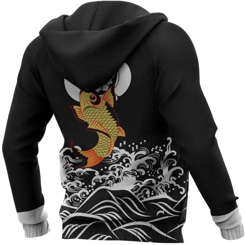 The Golden Koi Fish Zipper Hoodie RLT8
