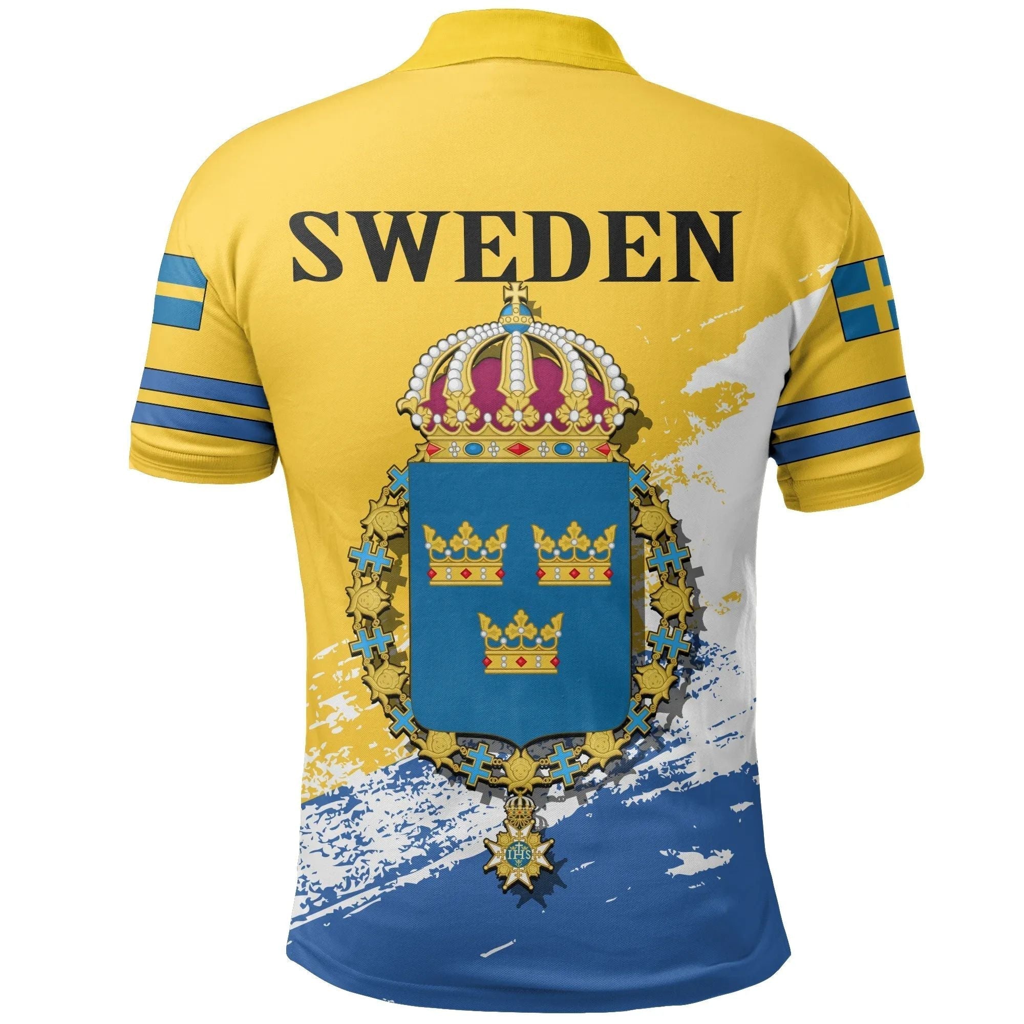 Sweden Hockey Polo Shirt Hockey Three Crowns RLT7