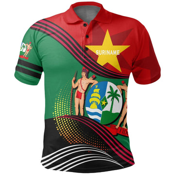 Suriname Polo Shirt Fall In The Wave RLT7
