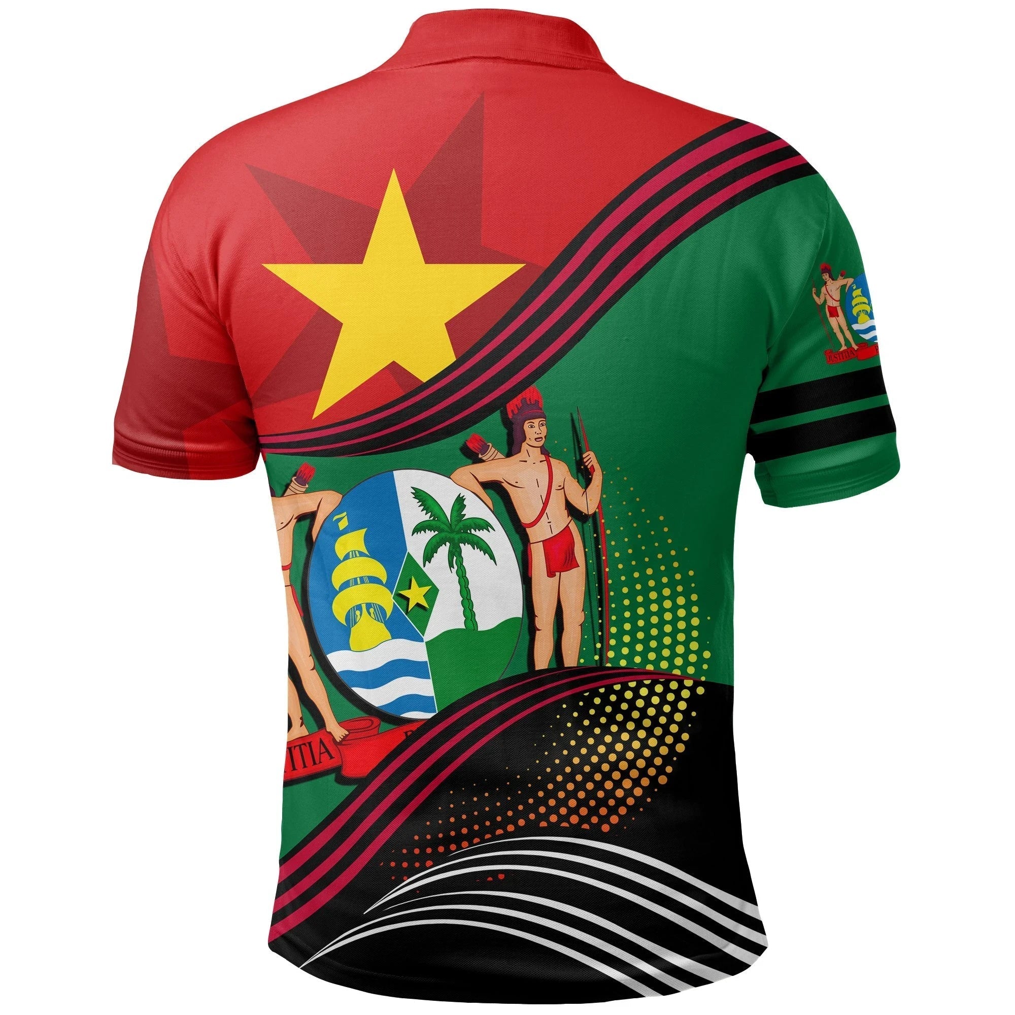 Suriname Polo Shirt Fall In The Wave RLT7